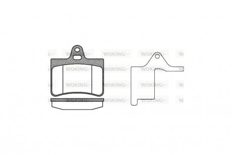 Колодки тормозные диск. задн. (Remsa) PSA C5 I 00> II 05> (P9303.20) WOKING 'P9303.20