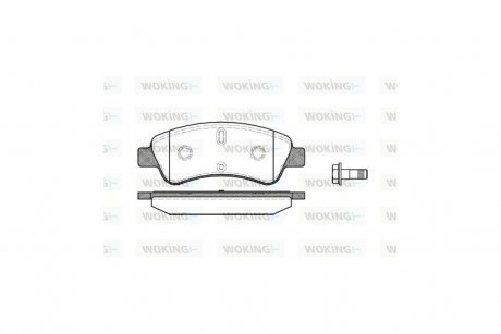 Колодки тормозные диск. перед. (Remsa) Citroen C2 1.4 03-,Citroen C2 1.6 03-,Citroen C3 i 1.4 02- WOKING P9403.10