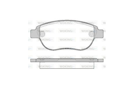 Колодки гальмівні диск. перед. (Remsa) PSA Berlingo Partner I / C4 I 206 207 307 / Doblo I Bosch ver. WOKING P9413.00