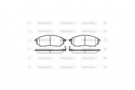 Колодки тормозные диск. перед. (Remsa) Infiniti Ex 2.5 07-,Infiniti Ex 3.0 07- WOKING P9523.14