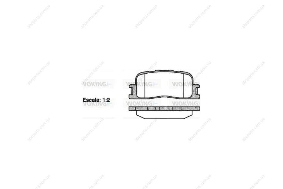 Колодки гальмівні диск. задн. (вир-во Remsa) Toyota Camry (V30) (01-06) WOKING P9543.00 (фото 1)