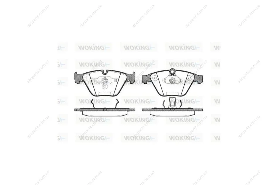 Колодки тормозные диск. перед. (пр-во Remsa) BMW 5e60 7e65 3e90 WOKING P9573.00 (фото 1)