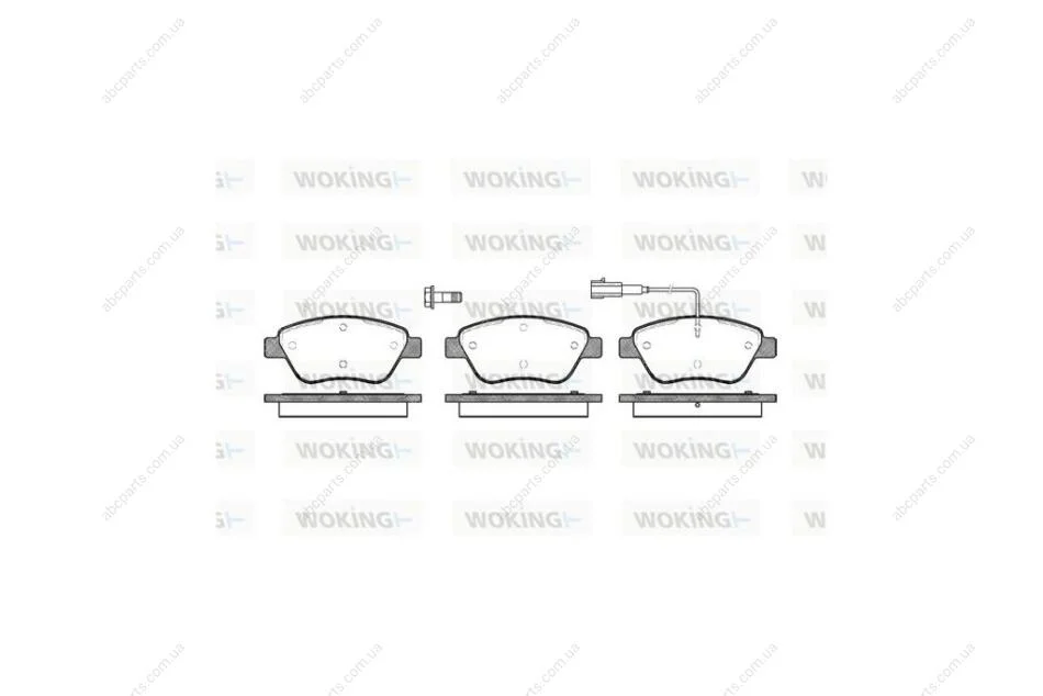 Колодки тормозные диск. перед. (пр-во Remsa) Citroen Nemo 1.4 08-,Citroen Nemo 1.4 09- WOKING P9583.01 (фото 1)