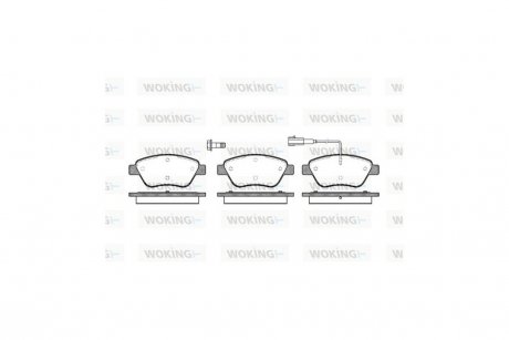 Колодки тормозные диск. перед. (Remsa) Citroen Nemo 1.4 08-,Citroen Nemo 1.4 09- WOKING P9583.01