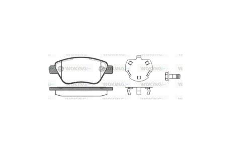 Колодки тормозные диск. перед. (Remsa) Opel Corsa D / Fiat Doblo 01>10 (P9583.30) WOKING 'P9583.30