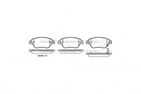 Колодки тормозные диск. перед. (Remsa) Fiat Doblo I 1,3Mjet 1,9JTD 05>10 / Opel Corsa D 08> WOKING P9583.31