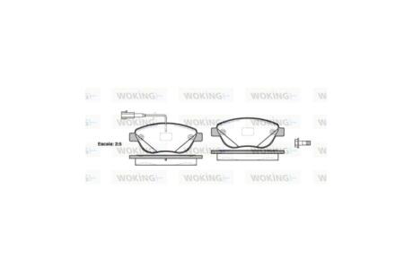 Колодки тормозные диск. перед. (Remsa) Fiat Doblo Combo 10> WOKING P9593.12