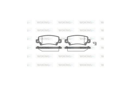 Колодки гальмівні диск. задн. (Remsa) Toyota Corolla 00>01, 01>07 WOKING P9743.02