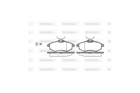 Колодки тормозные дисковые PSA C3 I 03>08 перед WOKING P9813.00