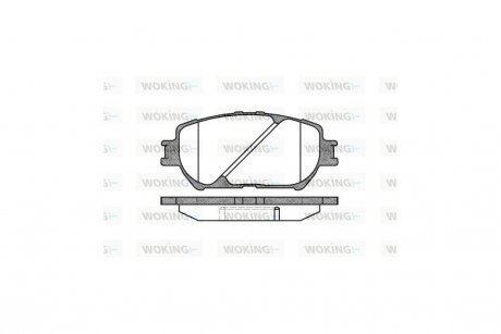 Колодки тормозные дисковые передние WOKING P9843.00