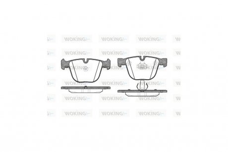 Колодки тормозные диск. задн. (Remsa) BMW 5e60, 6e63, 7e65, 7f01, X5e70, X5f15 WOKING P9923.00