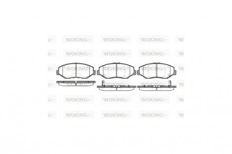 Колодки гальмівні диск. перед. (Remsa) Honda CR-V 01>07, 07> WOKING P9993.00