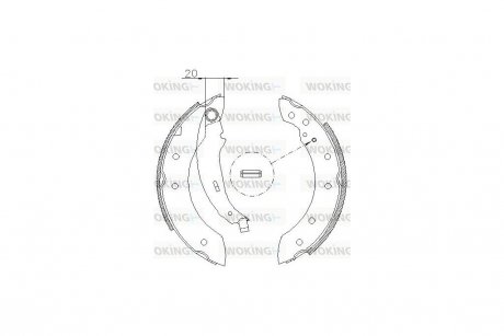 Колодки тормозные бараб. задн. (Remsa) Dacia Logan 1.2 04-,Dacia Logan 1.4 04- WOKING Z4199.01