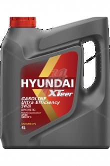 Масло ДВС 5W-20 HYUNDAI бенз, Gasoline Ultra Efficiency SN/GF-5, 4л, п/синт XTeer 1041001