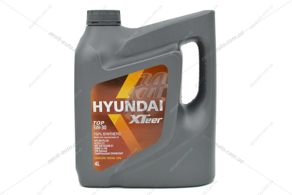 Олива моторна 5W-30 Xteer HYUNDAI бенз/диз TOP API SN, ACEA C3-16, 4л, синт XTeer 1041118 (фото 1)