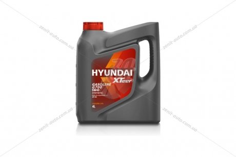 Масло ДВС 5W-40 HYUNDAI бенз, Gasoline G700 SN, 4л, п/синт XTeer 1041136