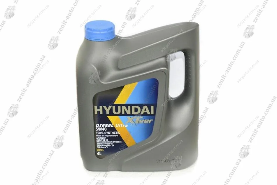 Олива моторна 5W-40 Xteer HYUNDAI диз DPF, D800 SN Plus, ACEA C3-16, 4л, синт XTeer 1041223 (фото 1)