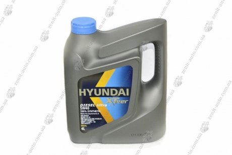 Масло ДВС 5W-40 HYUNDAI диз, Diesel Ultra SN/CF, ACEA C3-16, 4л, синт_АКЦИЯ_ XTeer 1041223